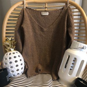 Knitted brow sweater